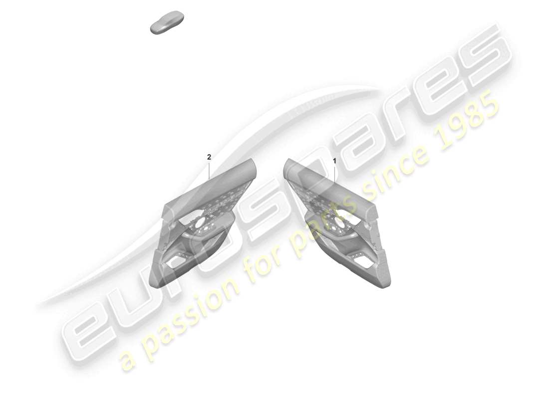 porsche 2023 (taycan 9j1-1) panneaux de garniture de porte arrière club cuir diagramme des pièces