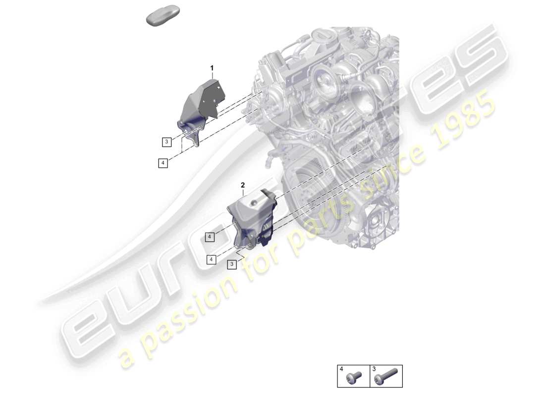 porsche 2025 (panamera 976) schéma des pièces du couvercle du système de carburant