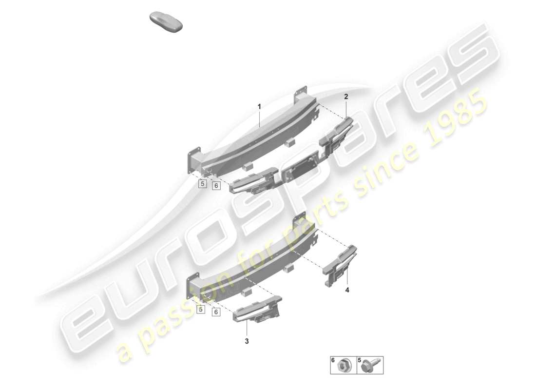 porsche 2022 (taycan 9j1-1) pare-chocs arrière schéma des pièces