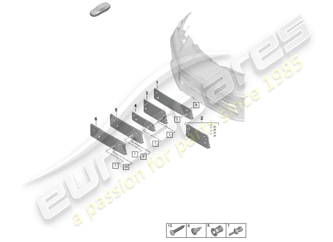 porsche 2026 (panamera 976) support de plaque d'immatriculation