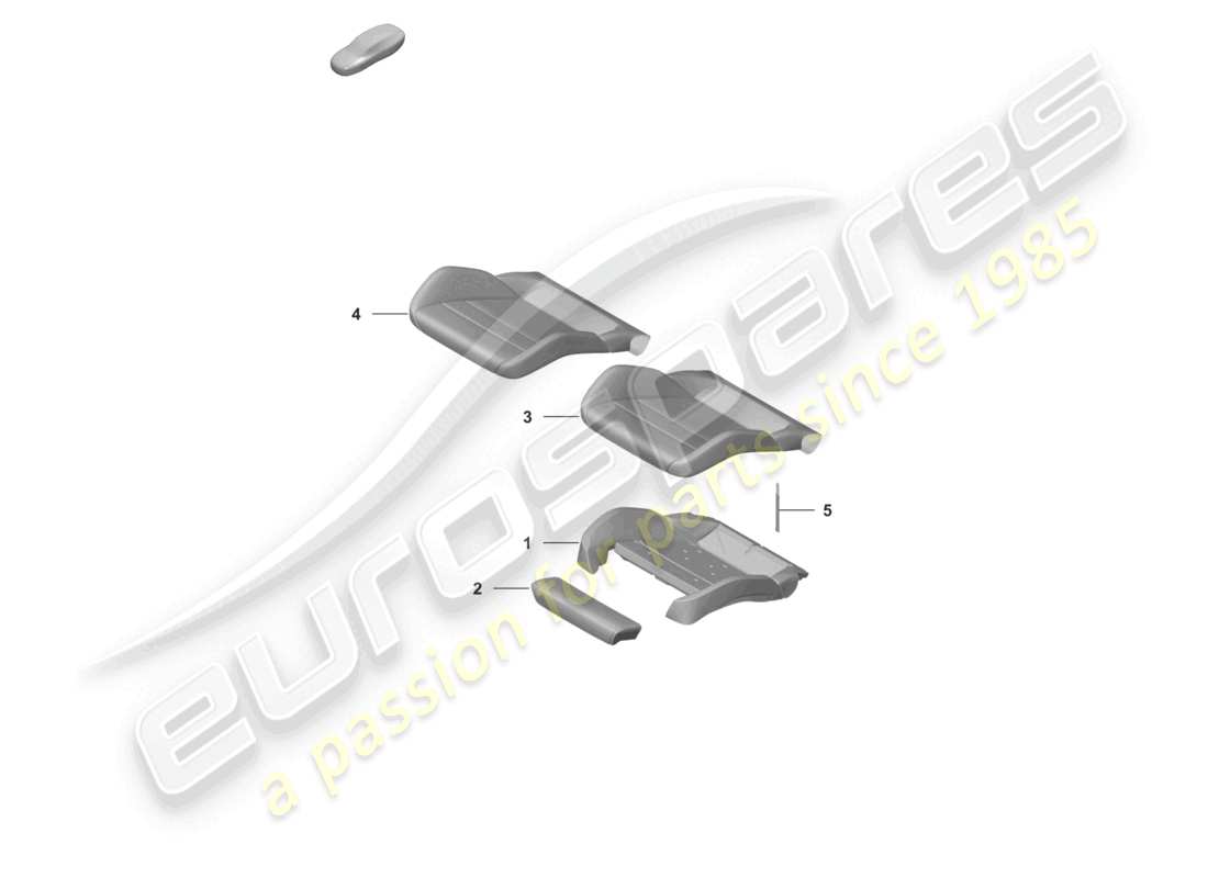 porsche 2022 (992-1 turbo / s) pièce en mousse housse de siège siège confort pour véhicules avec réglage électrique du siège 14-way pour modèles avec ventilation du siège schéma des pièces