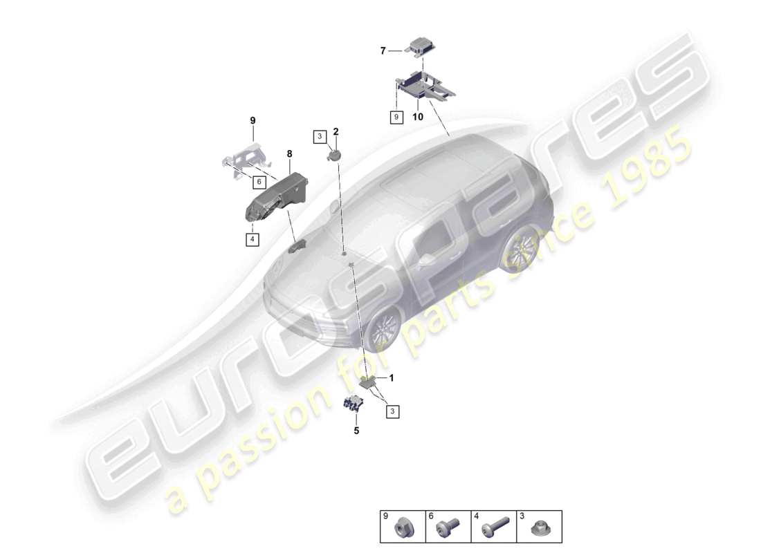 porsche 2026 (cayenne e3 pa) unité de contrôle générateur de bruit système de son du moteur schéma des pièces