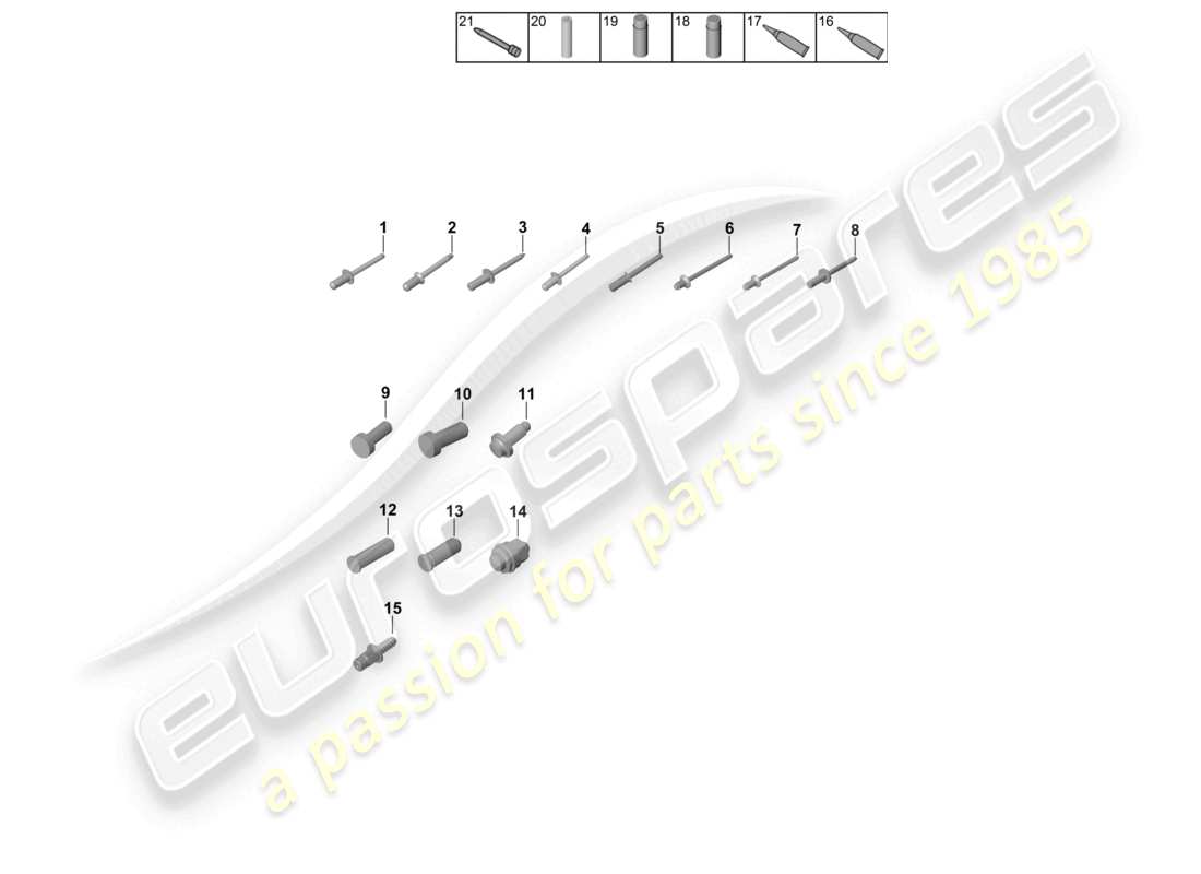 porsche 2022 (992-1 turbo / s) diagramme des pièces de carrosserie de voiture