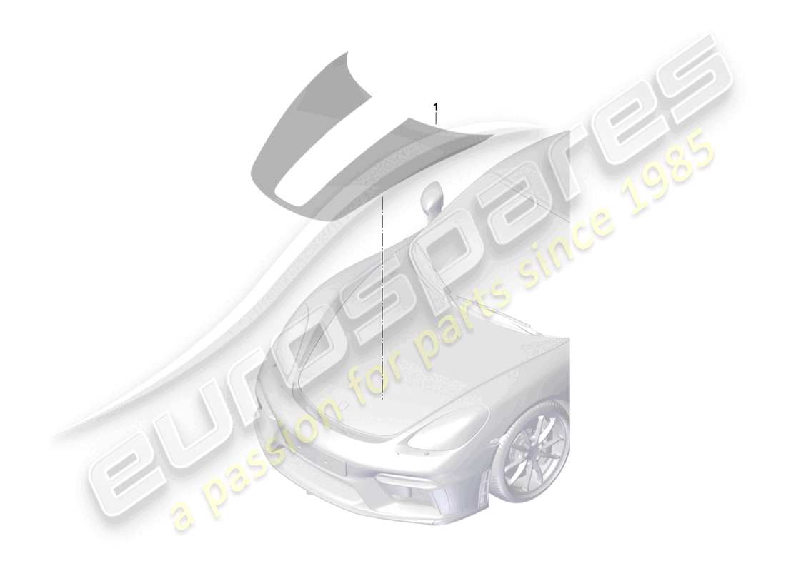 porsche 2021 (718 cayman gt4) pochoir de peinture schéma des pièces