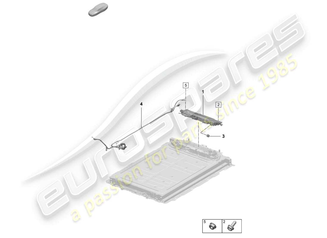 porsche 2026 (macan-e) batterie de rechange entraînement électrique unité de commande pour la surveillance de la batterie schéma des pièces