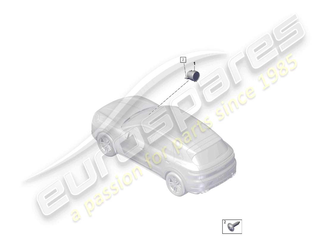porsche 2026 (cayenne e3 pa) diagramme des pièces de la boussole