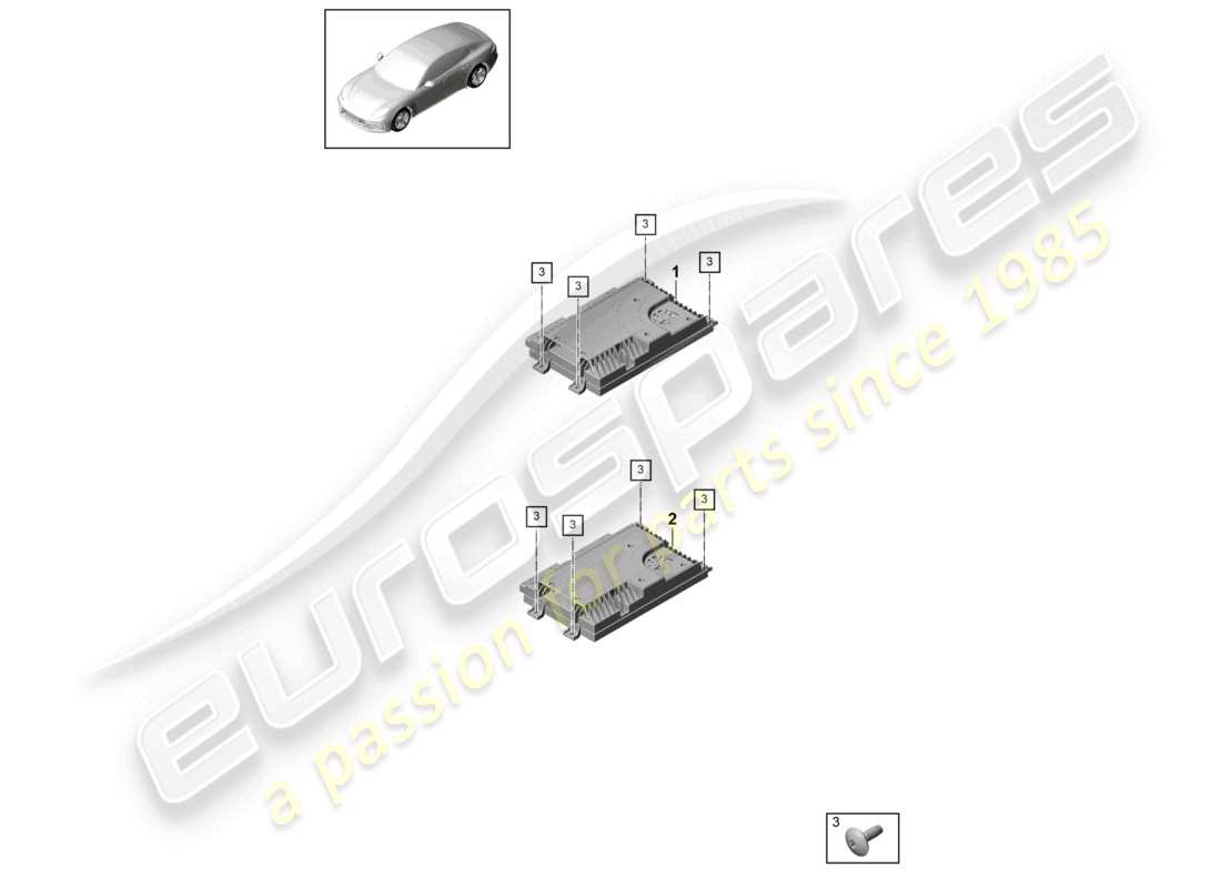 porsche 2021 (panamera 971-1) amplificateurs schéma des pièces
