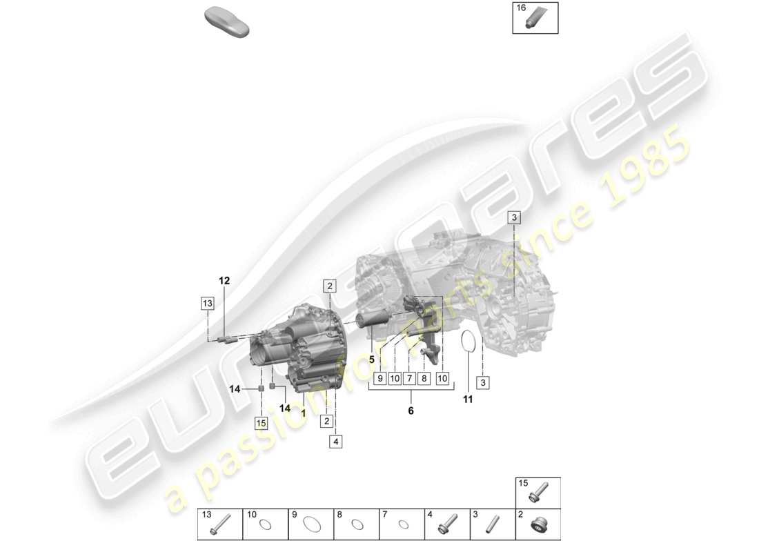 porsche 2025 (macan-e) moteur de traction pour entraînement électrique macan 4 essieu arrière macan élément de filtre à huile schéma des pièces