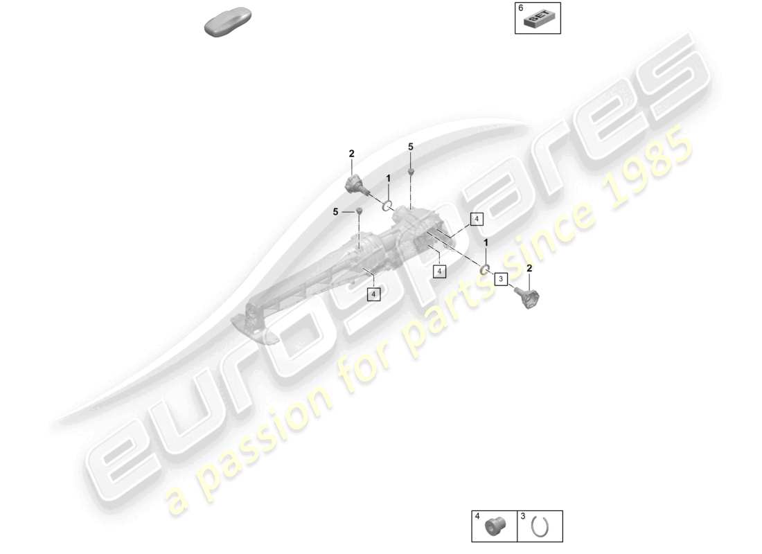 porsche 2024 (992-2) différentiel de l'essieu avant pièces individuelles schéma des pièces