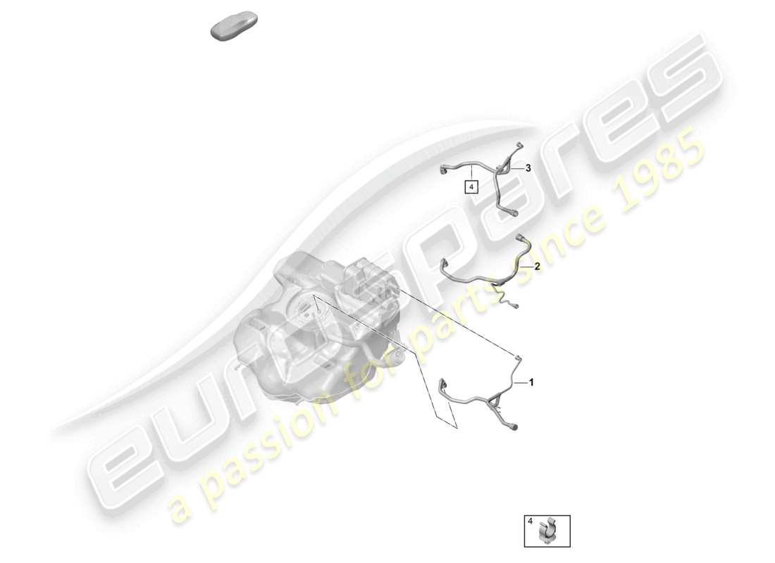 porsche 2021 (718 cayman gt4) conduite de reniflard ventilation du réservoir schéma des pièces