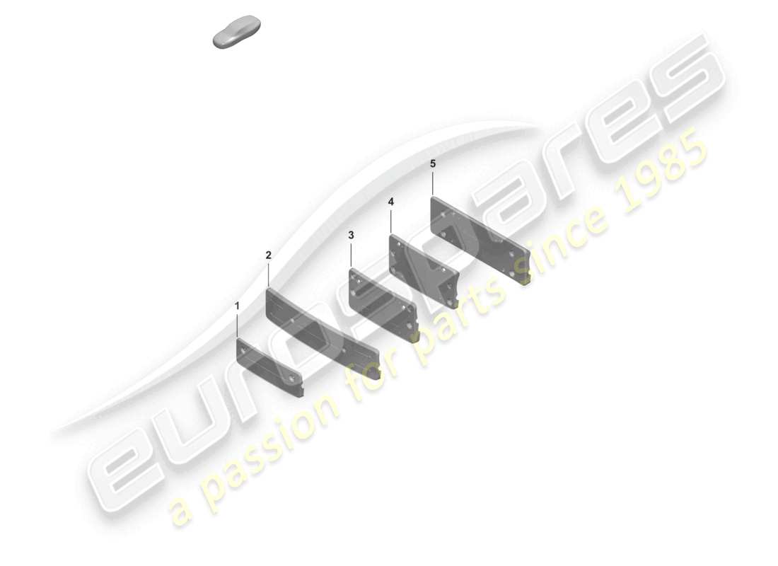porsche 2022 (992-1 turbo / s) support de plaque d'immatriculation
