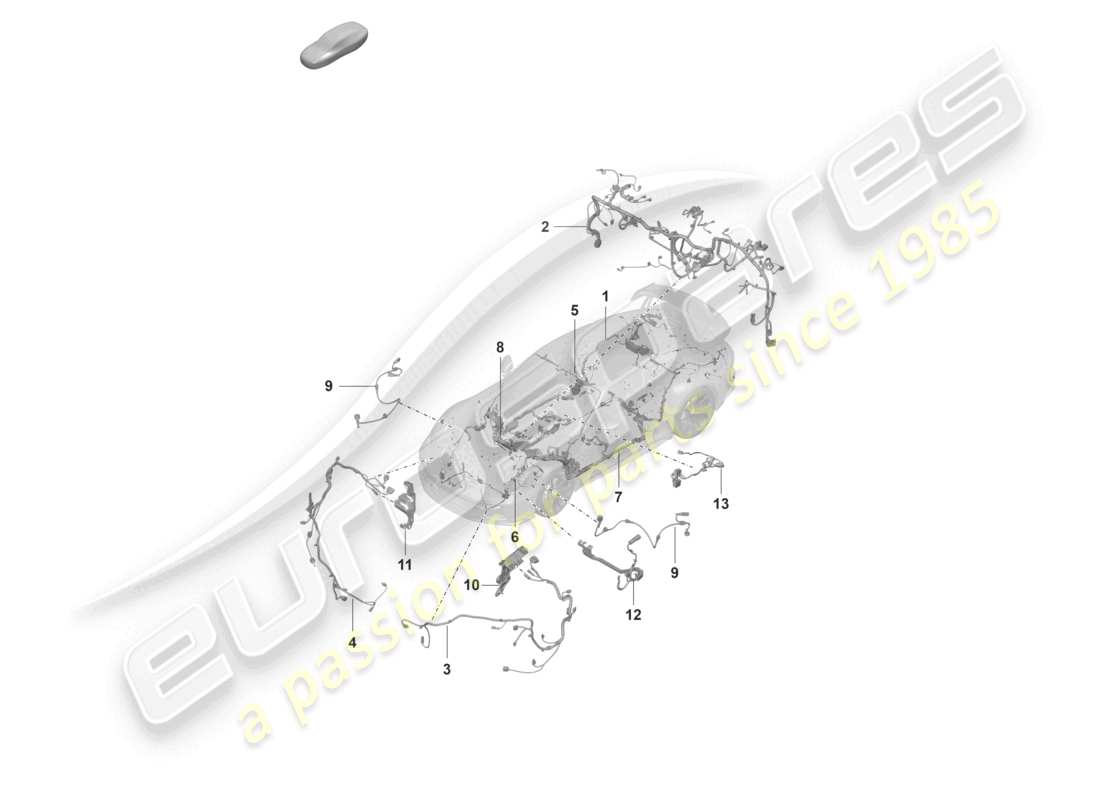porsche 2024 (992-2 gt3/rs/st) schéma des pièces de l'extrémité avant du pare-chocs