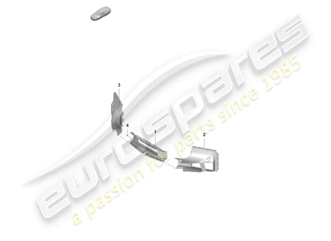 porsche 2024 (992-2 gt3/rs/st) pare-chocs à guidage d'air schéma des pièces