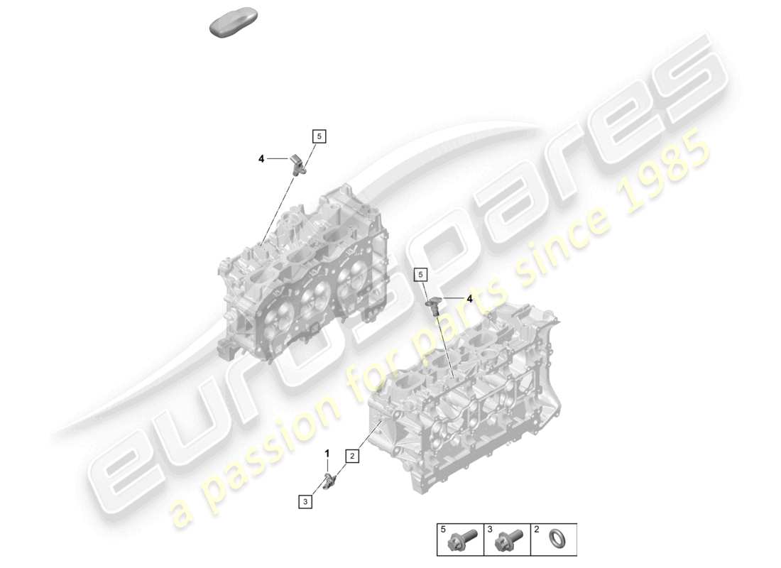 porsche 2021 (718 cayman gt4) culasse pièces détachées bouchon d'étanchéité capteurs schéma des pièces