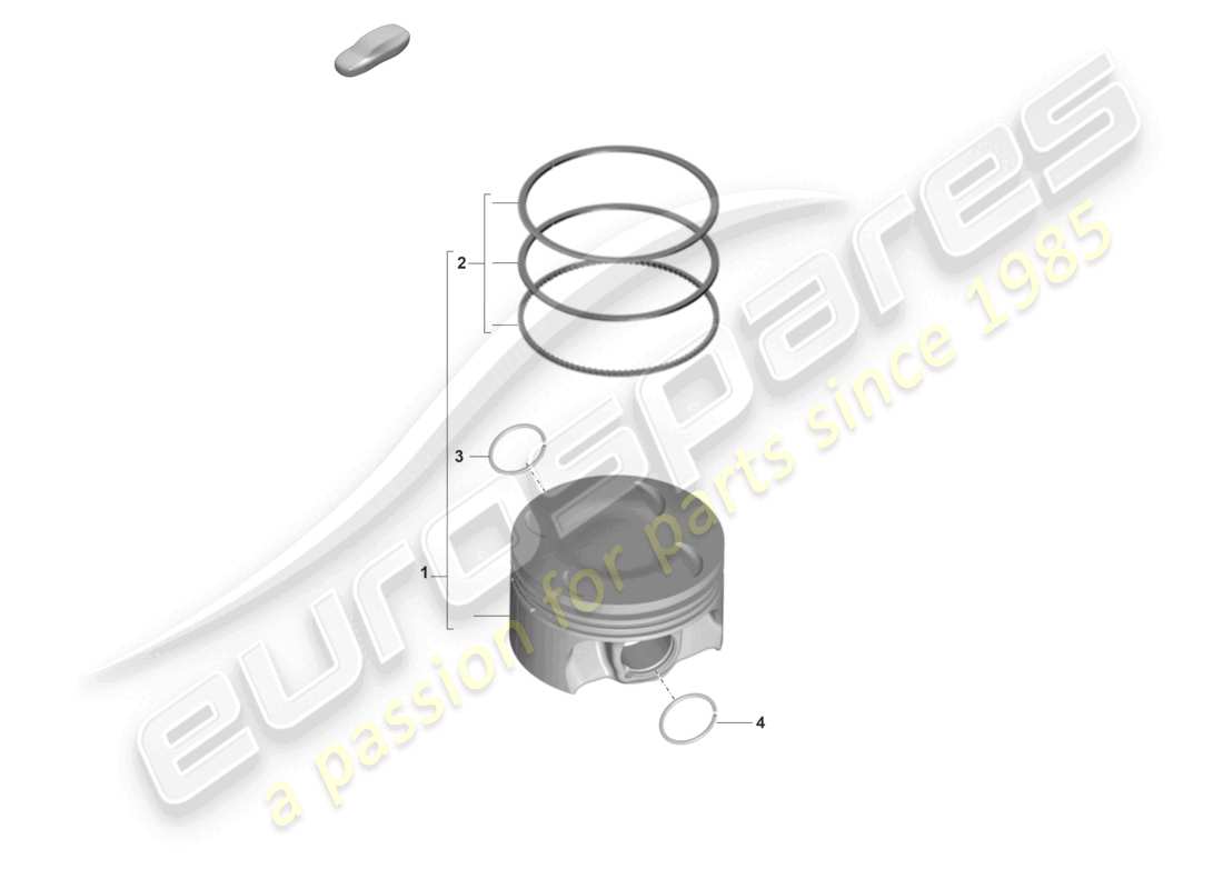 porsche 2026 (cayenne e3 pa) schéma des pièces du segment de piston complet