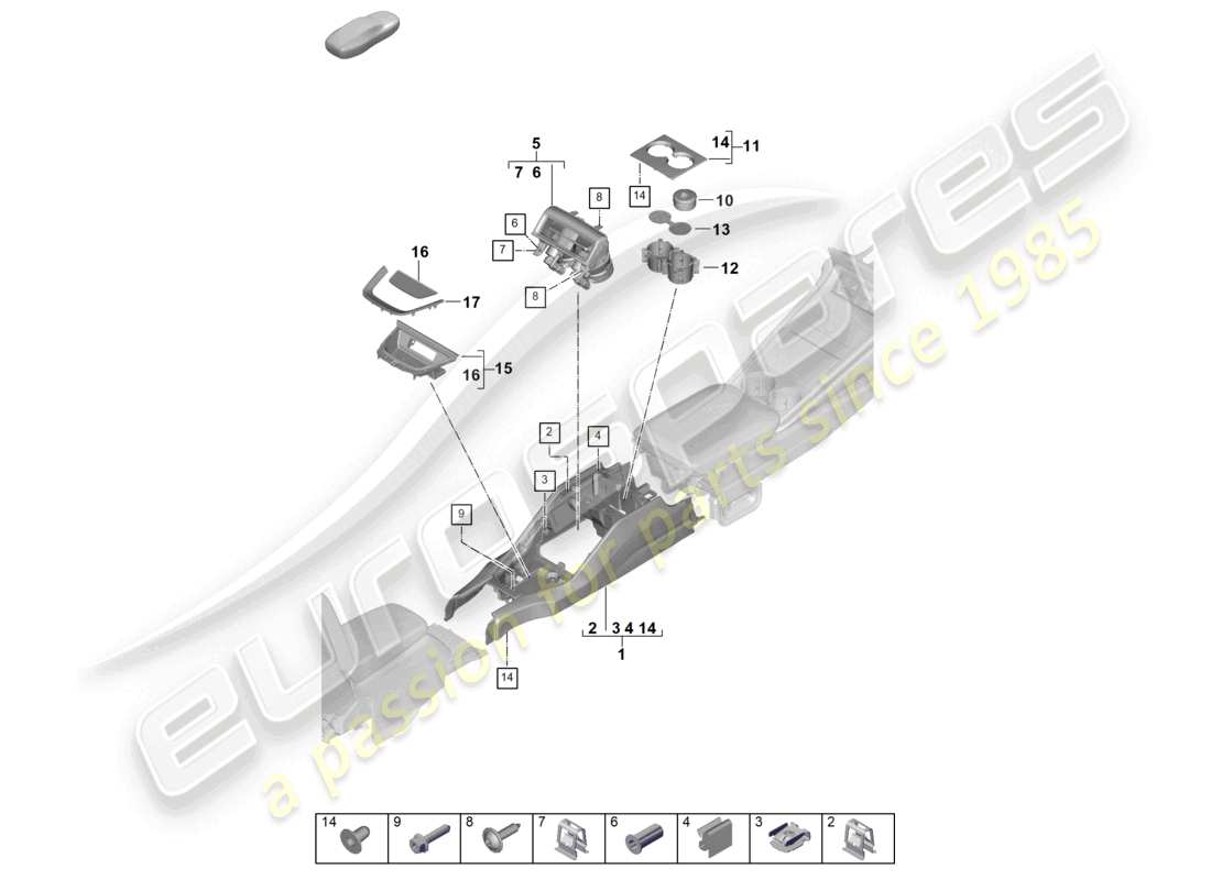 schéma de pièce contenant le numéro de pièce 976863242a ic9