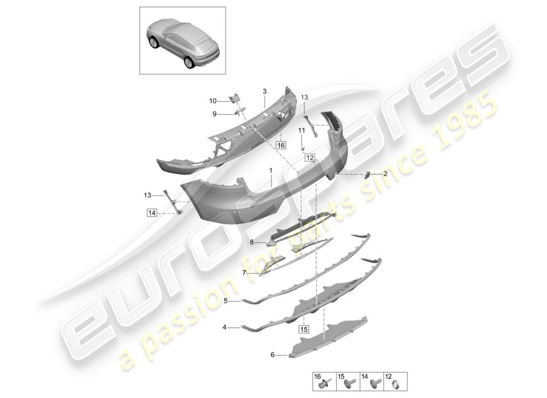 schéma de pièce contenant le numéro de pièce 95b807421amg2x