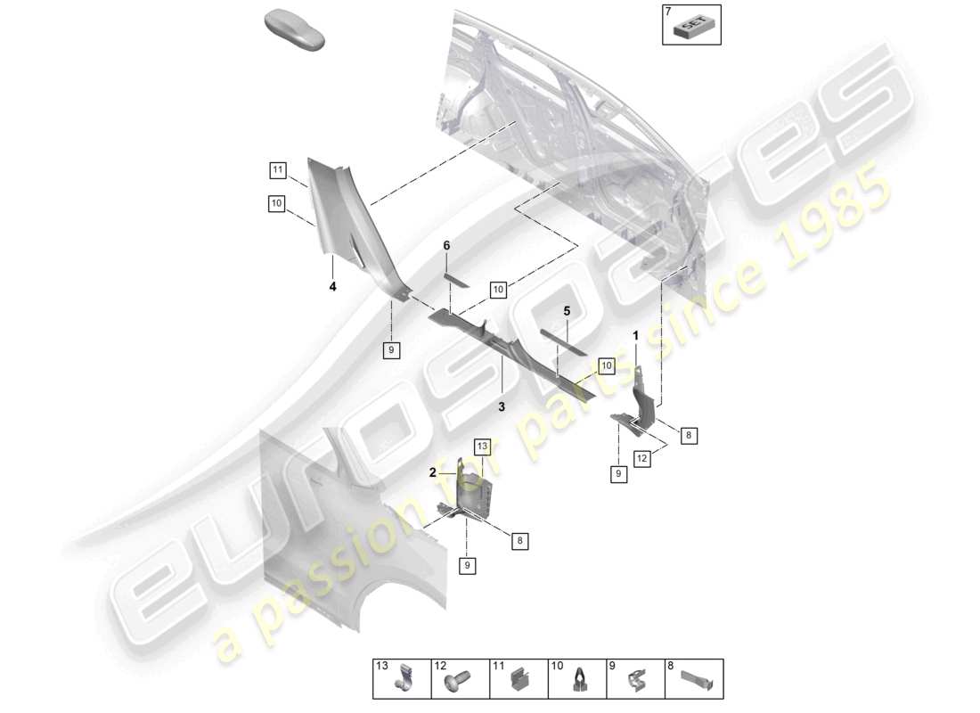 schéma de pièce contenant le numéro de pièce pab86776600ol8