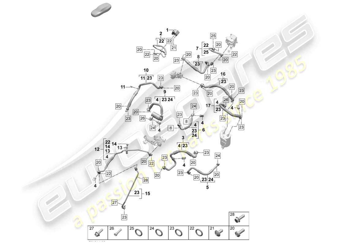 schéma de pièce contenant le numéro de pièce pad820855