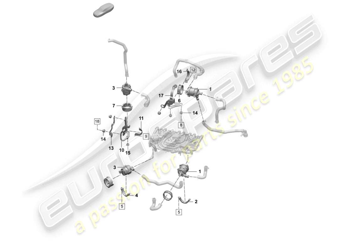 porsche 2025 (taycan 9j1-2) pompe de refroidissement schéma des pièces
