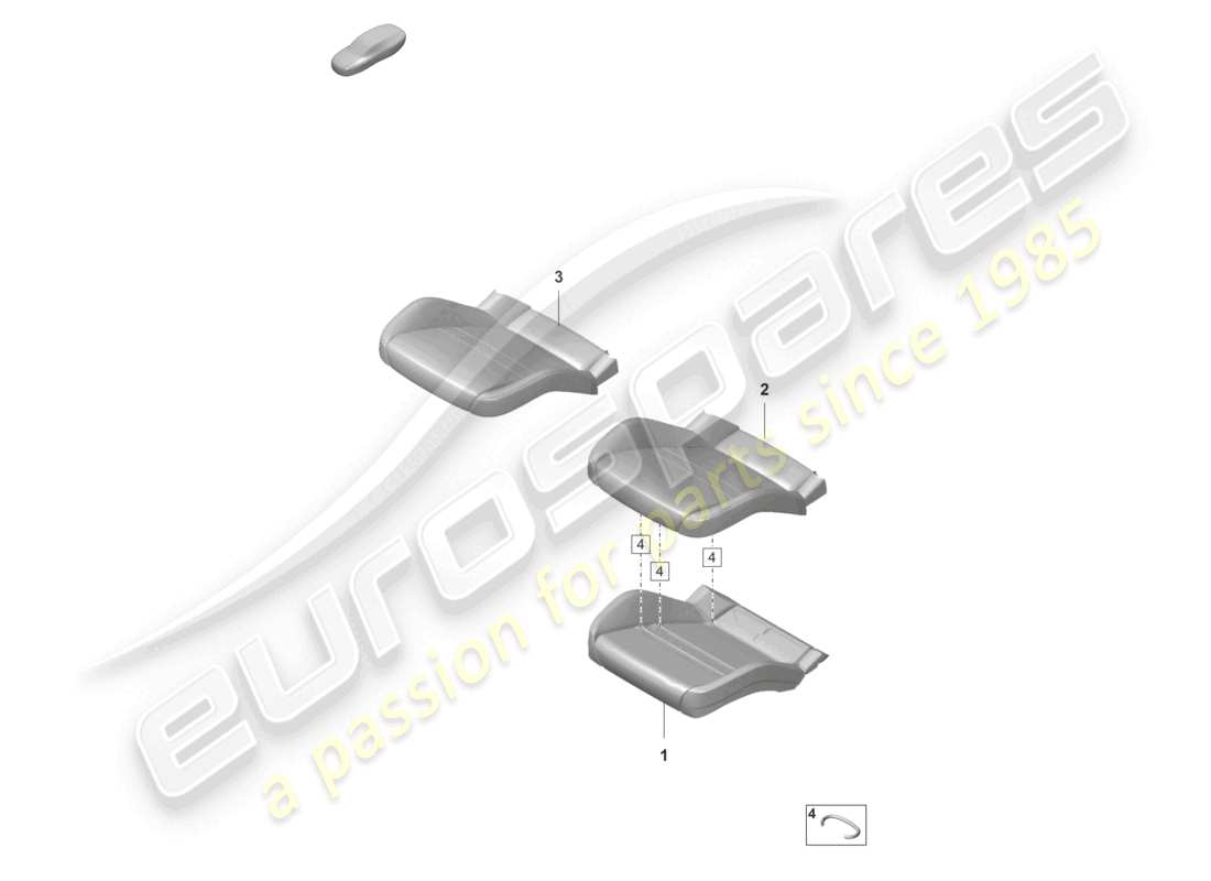 porsche 2024 (panamera 971-2) pièce en mousse housse de siège siège confort pour modèles avec ventilation de siège schéma des pièces