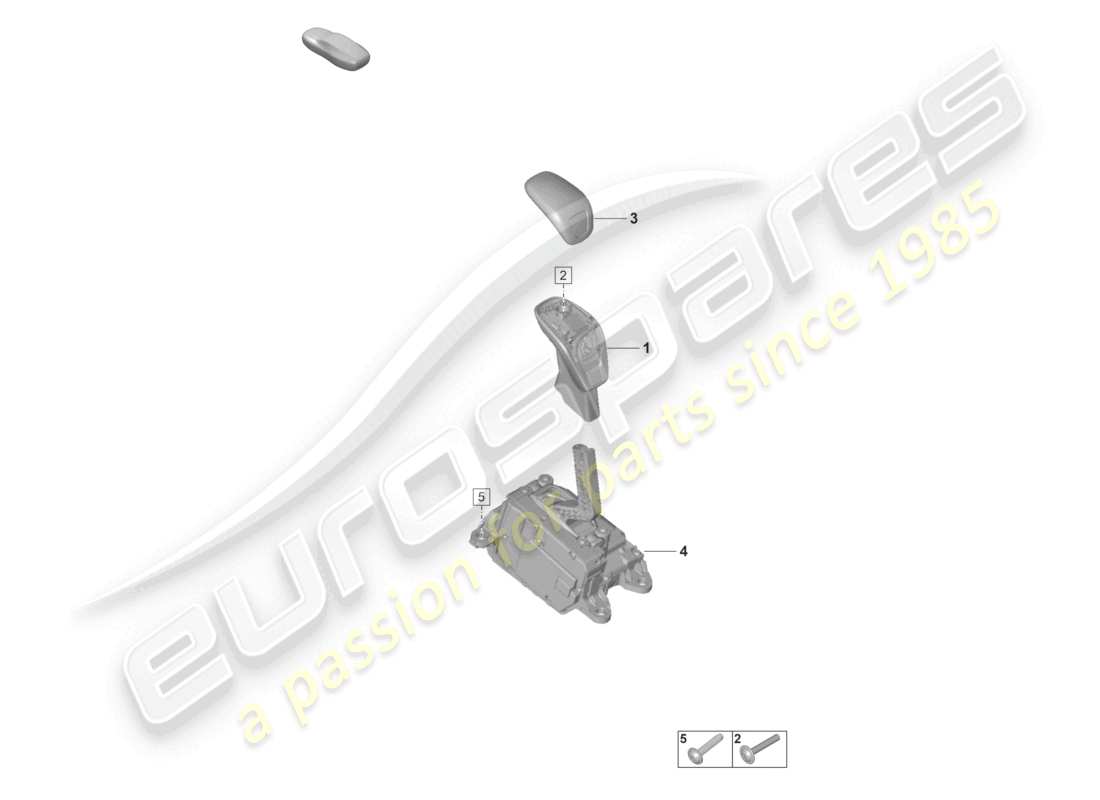 porsche 2021 (panamera 971-2) schéma des pièces du levier sélecteur automatique