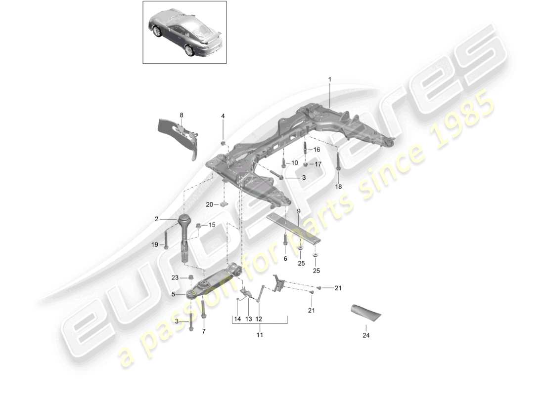 porsche 2021 (991-2 r/gt3/rs) traverse wishbone d >>- mj 2017 schéma des pièces