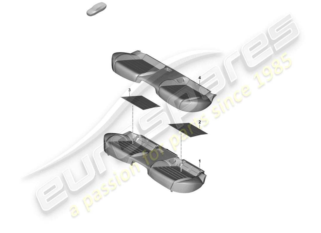 porsche 2024 (panamera 976) pièce en mousse coussin de siège arrière housse de siège diagramme des pièces