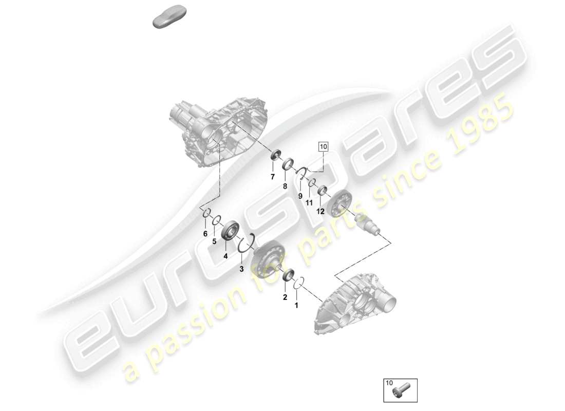 porsche 2025 (macan-e) composants internes pour boîte de vitesses avant 1-speed schéma des pièces