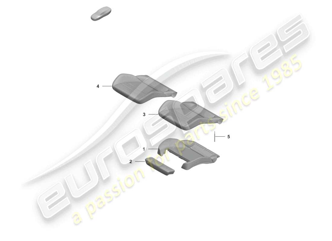 porsche 2022 (992-1 turbo / s) pièce en mousse housse de siège siège sport pour véhicules avec réglage électrique 14-way schéma des pièces