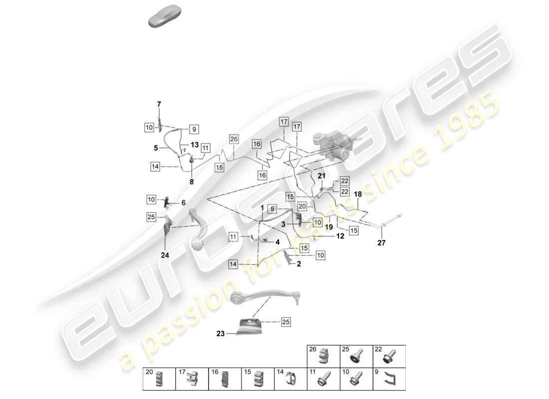 schéma de pièce contenant le numéro de pièce pad614724