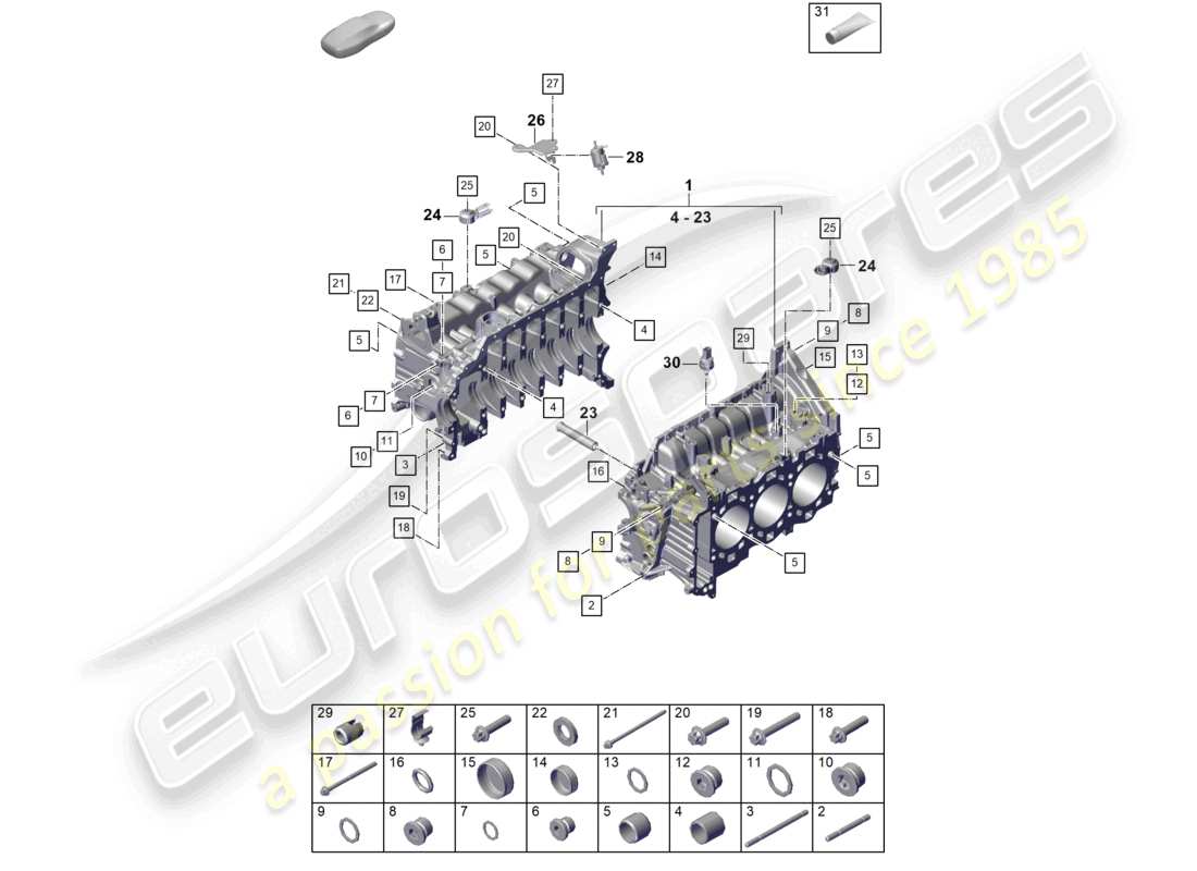 schéma de pièce contenant le numéro de pièce 0pb 101 040 b