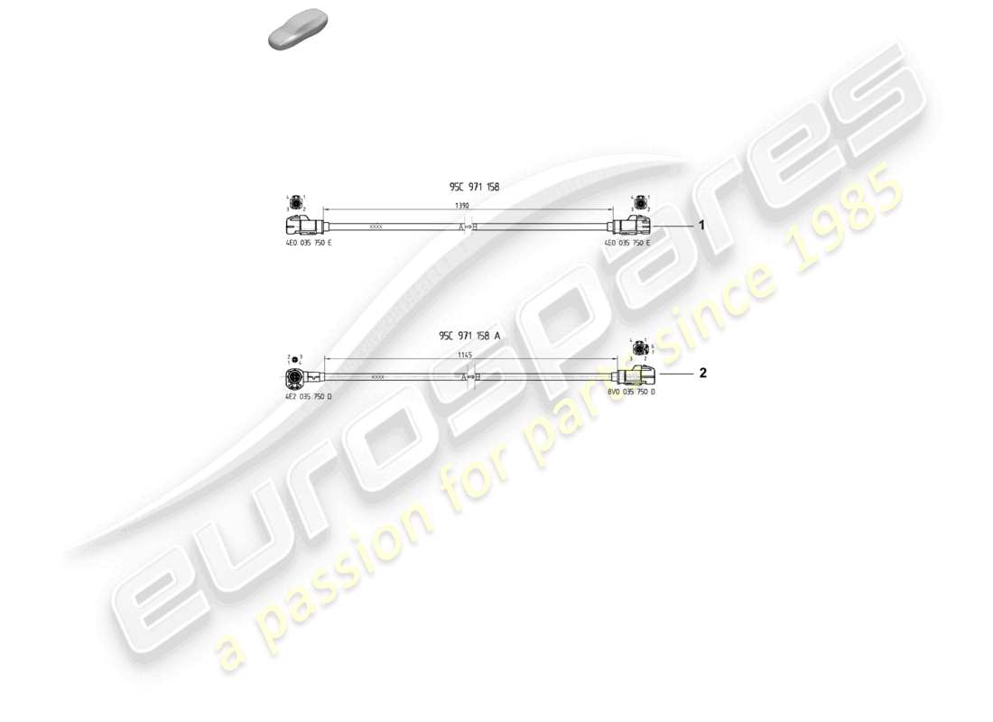 un schéma de pièces du catalogue de pièces porsche 2025 (macan-e)