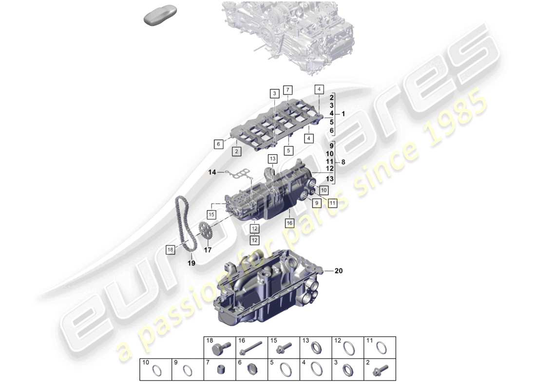 schéma de pièce contenant le numéro de pièce 9gt115287b