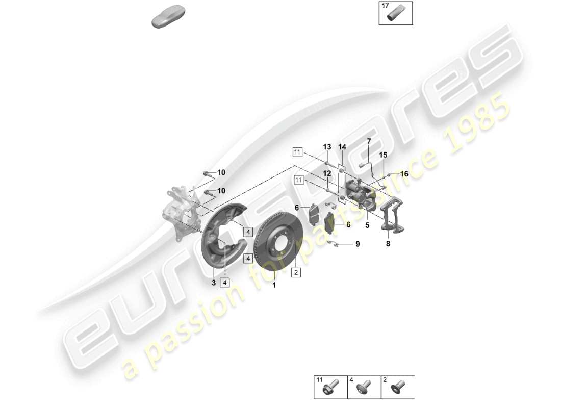 schéma de pièce contenant le numéro de pièce 95c615425a
