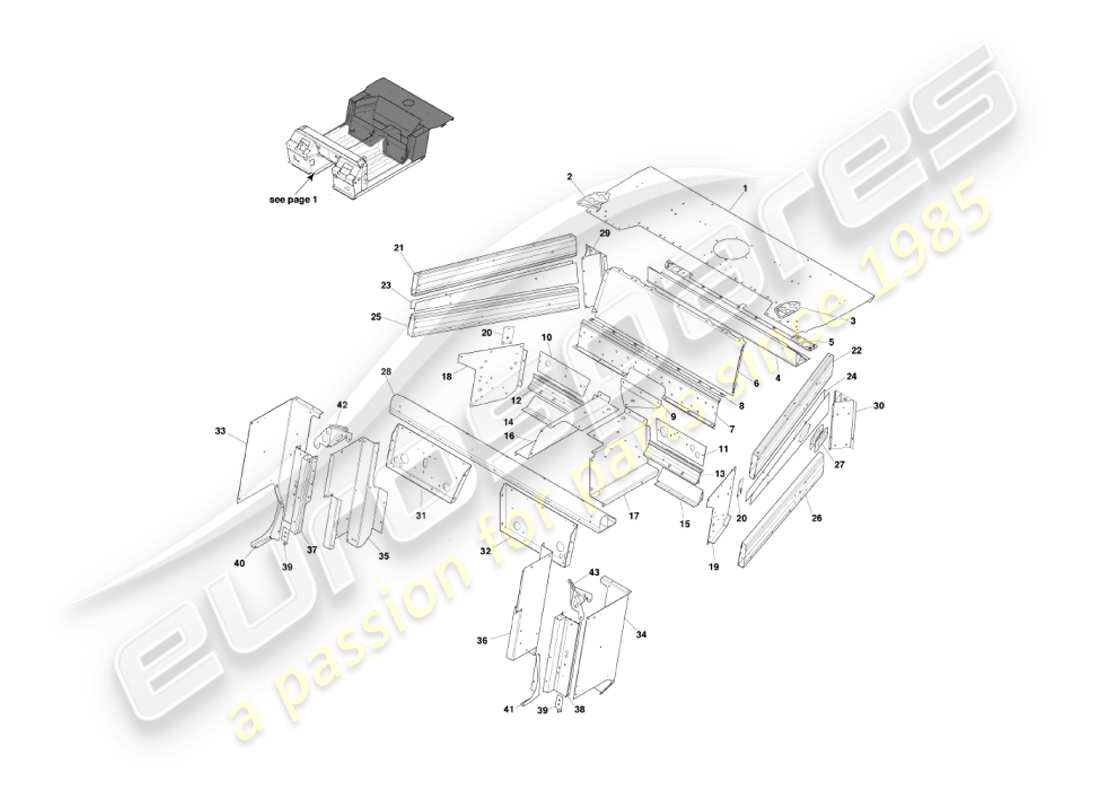 aston martin vanquish (2003) underbody2 diagramme de pièce