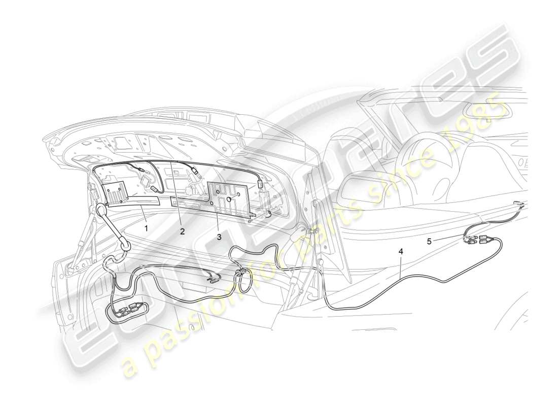 maserati grancabrio mc (2013) schéma des pièces du système de réception et de connexion