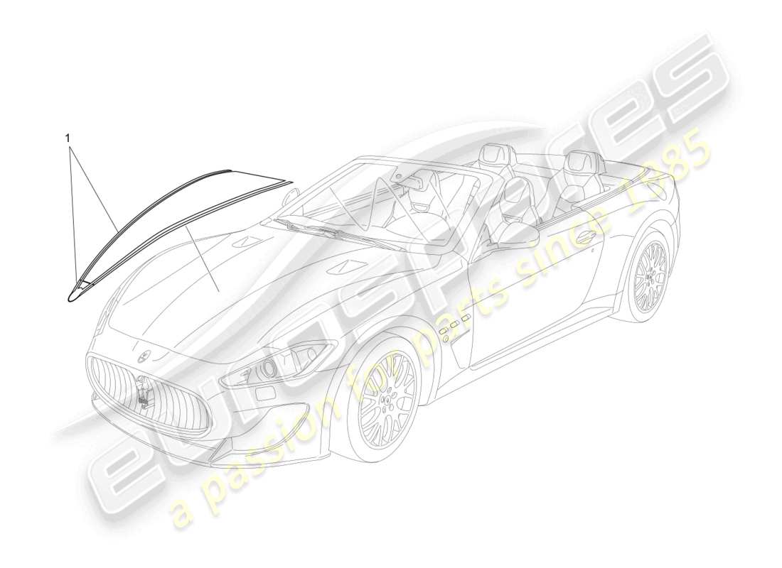maserati grancabrio mc (2013) schéma des pièces des boucliers, des garnitures et des panneaux de revêtement