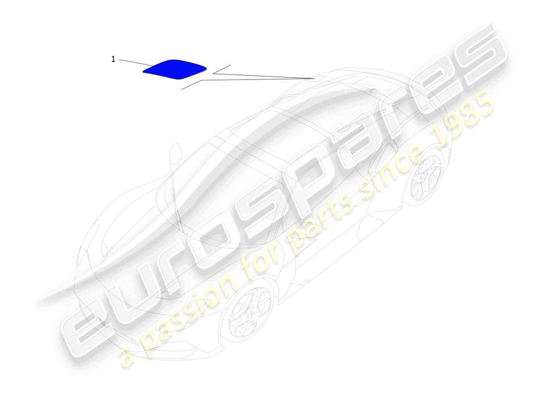 maserati mc20 cielo (2023) schéma des pièces de la porte et des commandes du réservoir de carburant