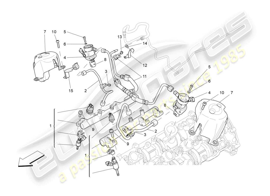 maserati levante trofeo (2020) pompes à carburant et conduites de connexion schéma des pièces