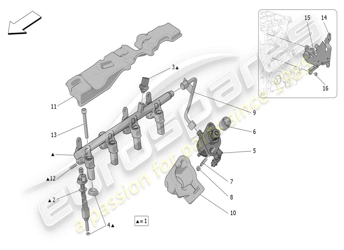 maserati grecale modena (2023) schéma des pièces des pompes à carburant et des conduites de connexion