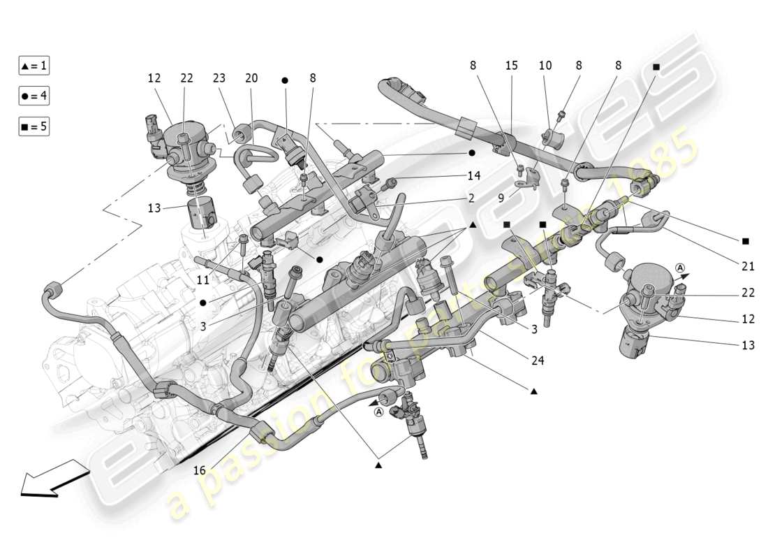 maserati grecale trofeo (2023) pompes à carburant et conduites de connexion schéma des pièces