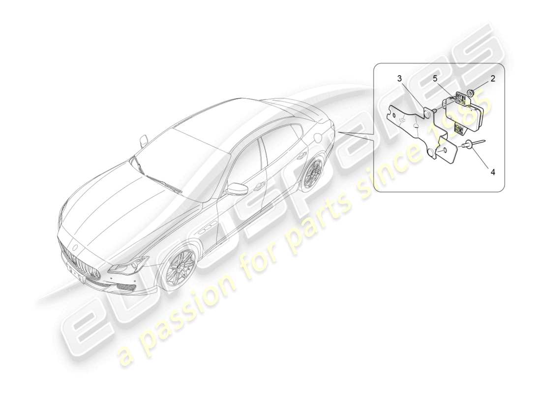 maserati quattroporte (2018) système de surveillance de la pression des pneus schéma des pièces