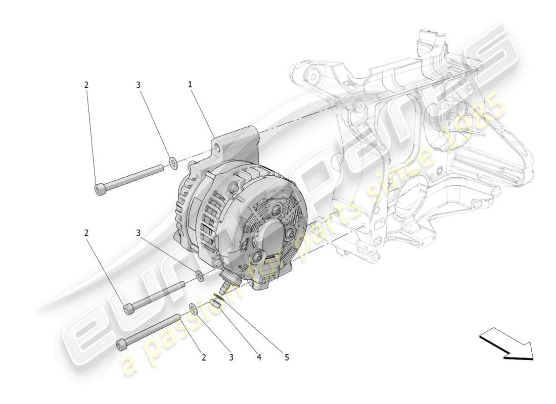 maserati grecale trofeo (2023) production et accumulation d'énergie schéma des pièces