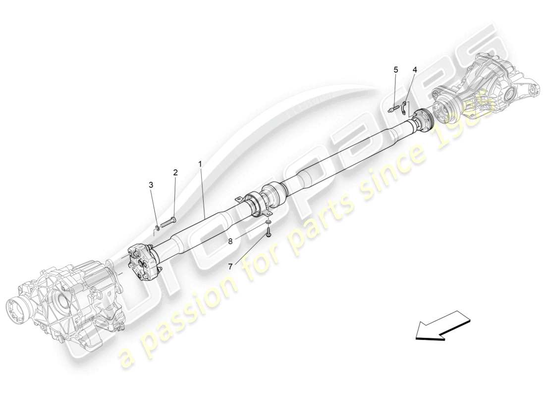 maserati levante modena (2022) arbre de transmission schéma des pièces