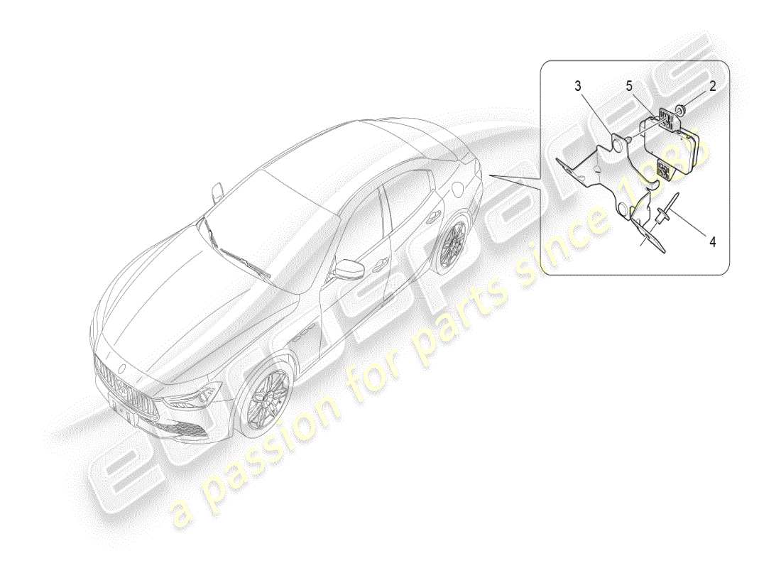 maserati ghibli (2019) système de surveillance de la pression des pneus schéma des pièces