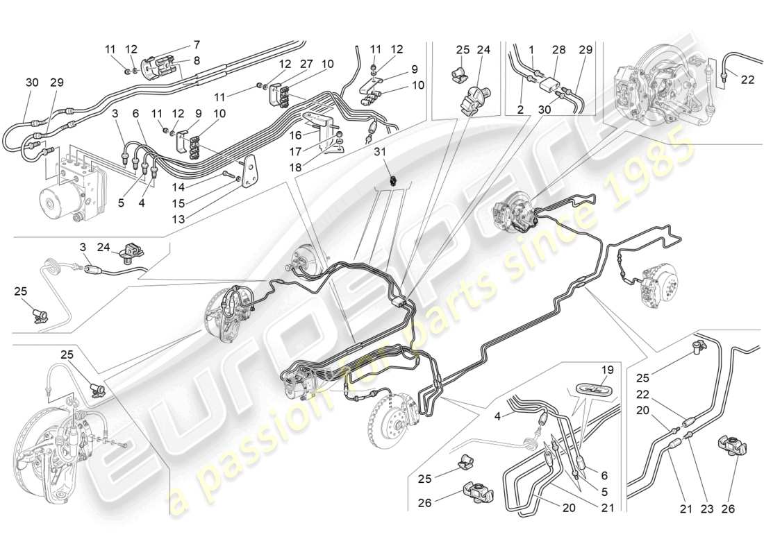 maserati granturismo mc stradale (2011) lignes diagramme de pièce