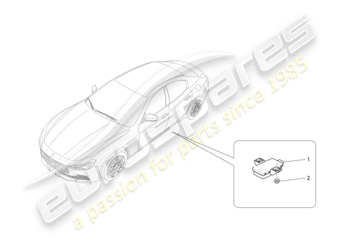 maserati ghibli (2017) système de surveillance de la pression des pneus schéma des pièces