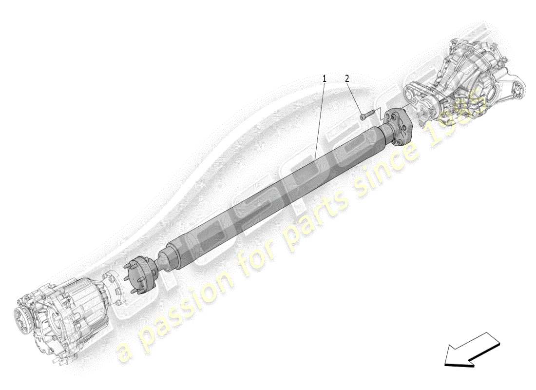 maserati grecale modena (2023) arbre de transmission schéma des pièces