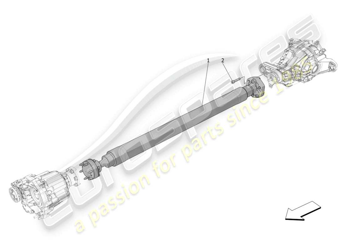 maserati grecale trofeo (2023) arbre de transmission schéma des pièces